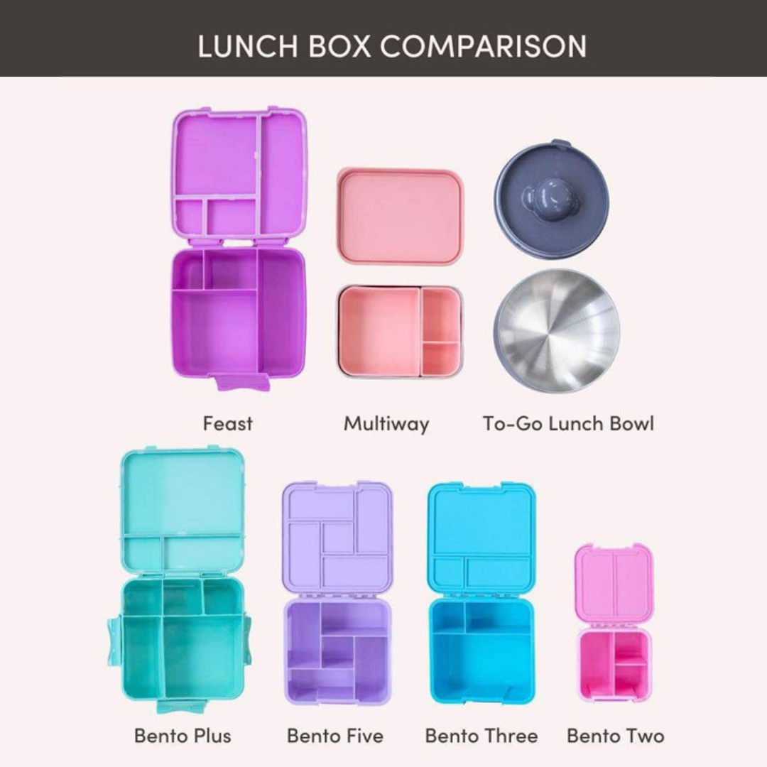 MontiiCo Bento Two Snack Box - Turquoise Glitter