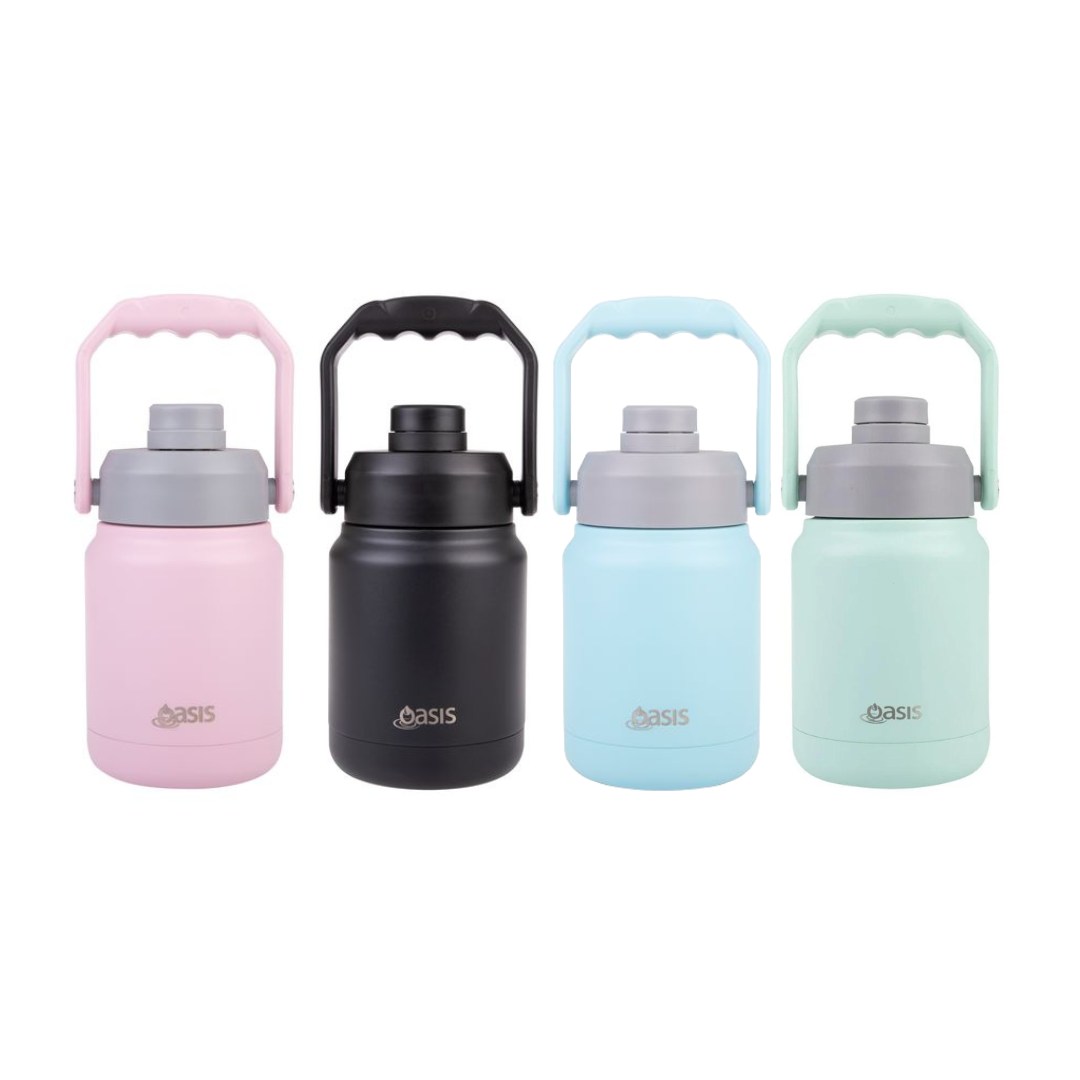 Oasis 1.2 Litre Stainless Steel Insulated Mini Jug W/ Carry Handle - Assorted Colours
