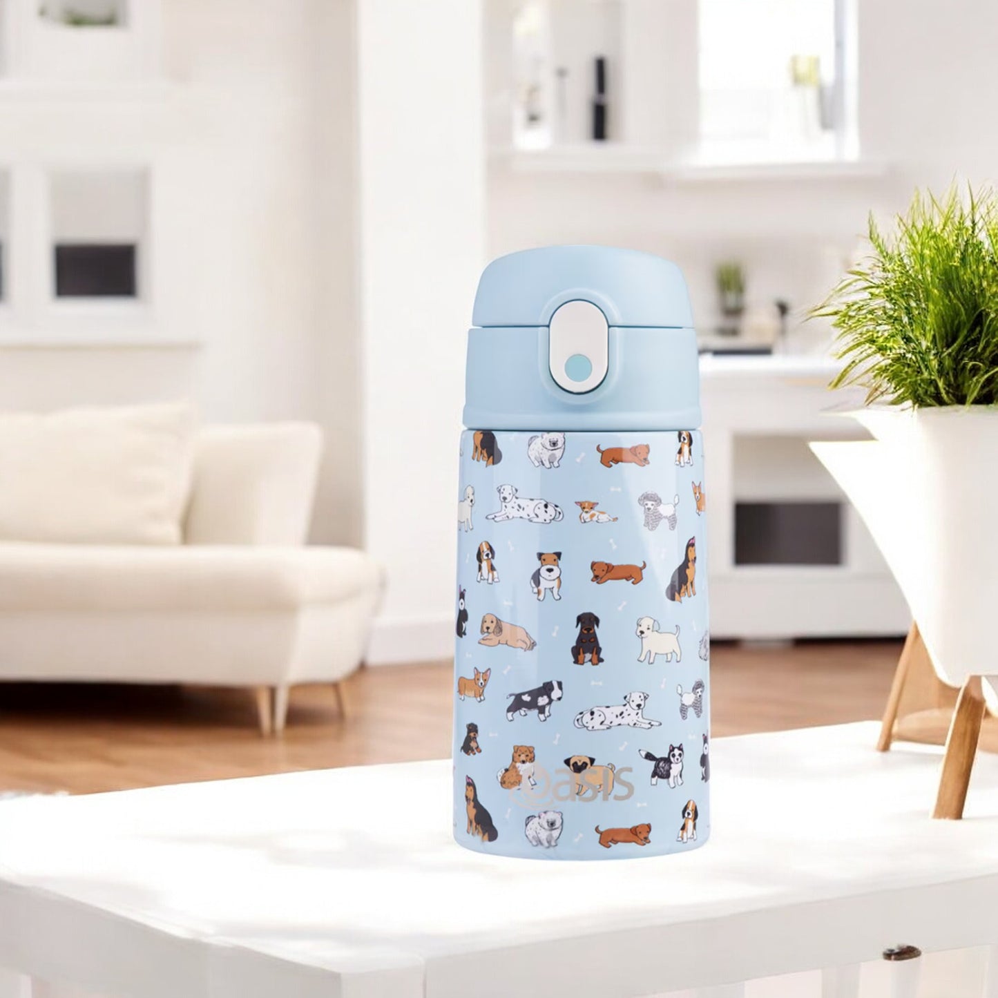 Oasis Kid's 400ml Insulated Drink Bottle w/ Sipper - Puppy Dogs