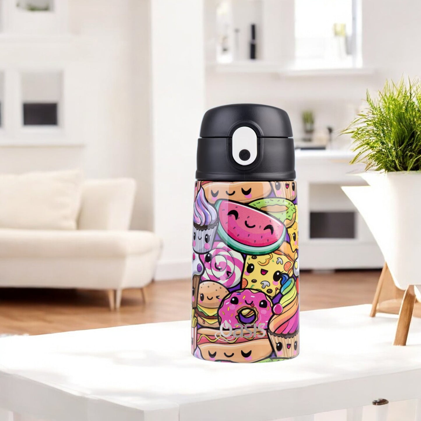 Oasis Kid's 400ml Insulated Drink Bottle w/ Sipper - Squishes