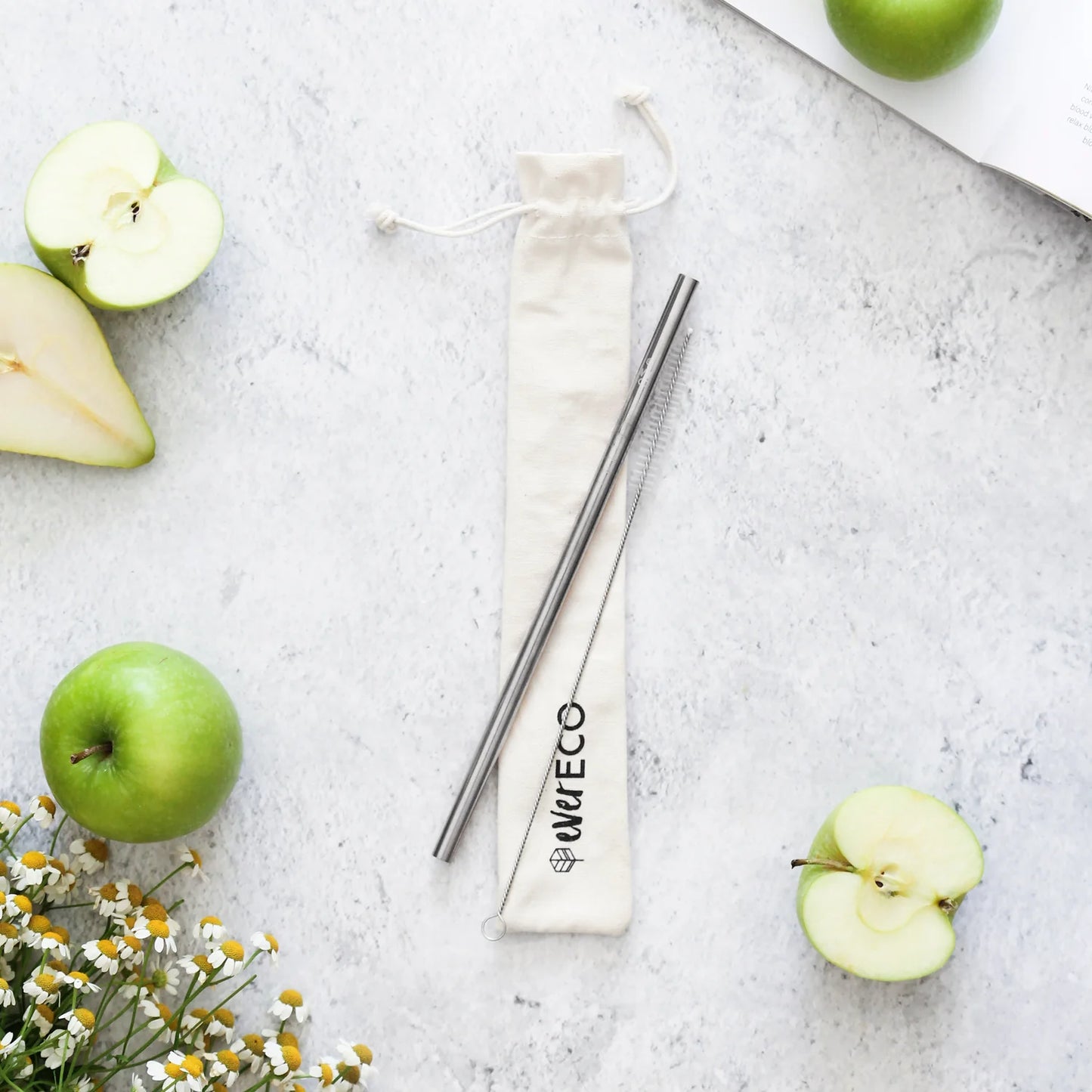 Ever Eco On-The-Go Reusable Straw Kit - Stainless Steel