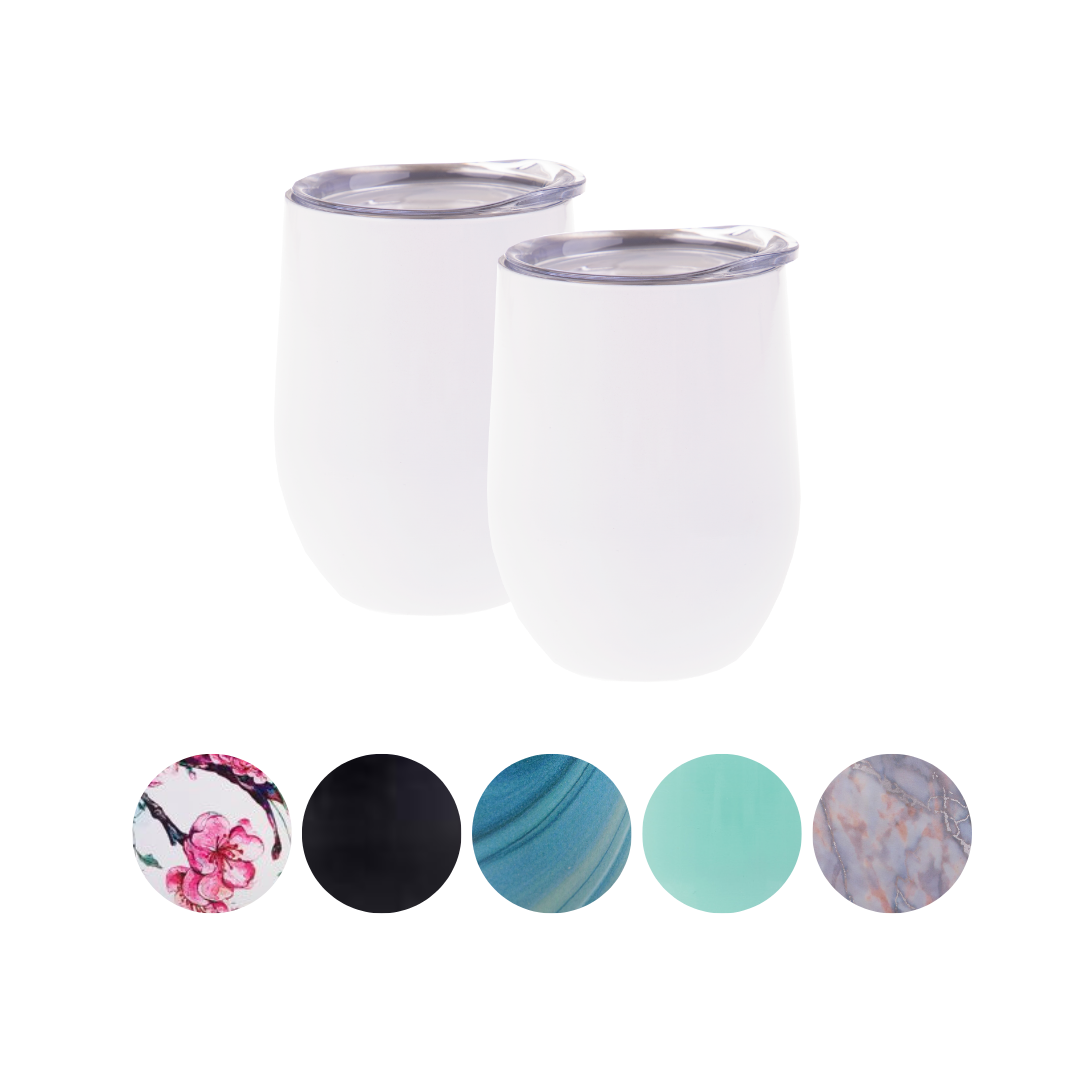 Oasis 330ml Insulated Wine Tumblers Gift Set (2 Pack) - Assorted Colours