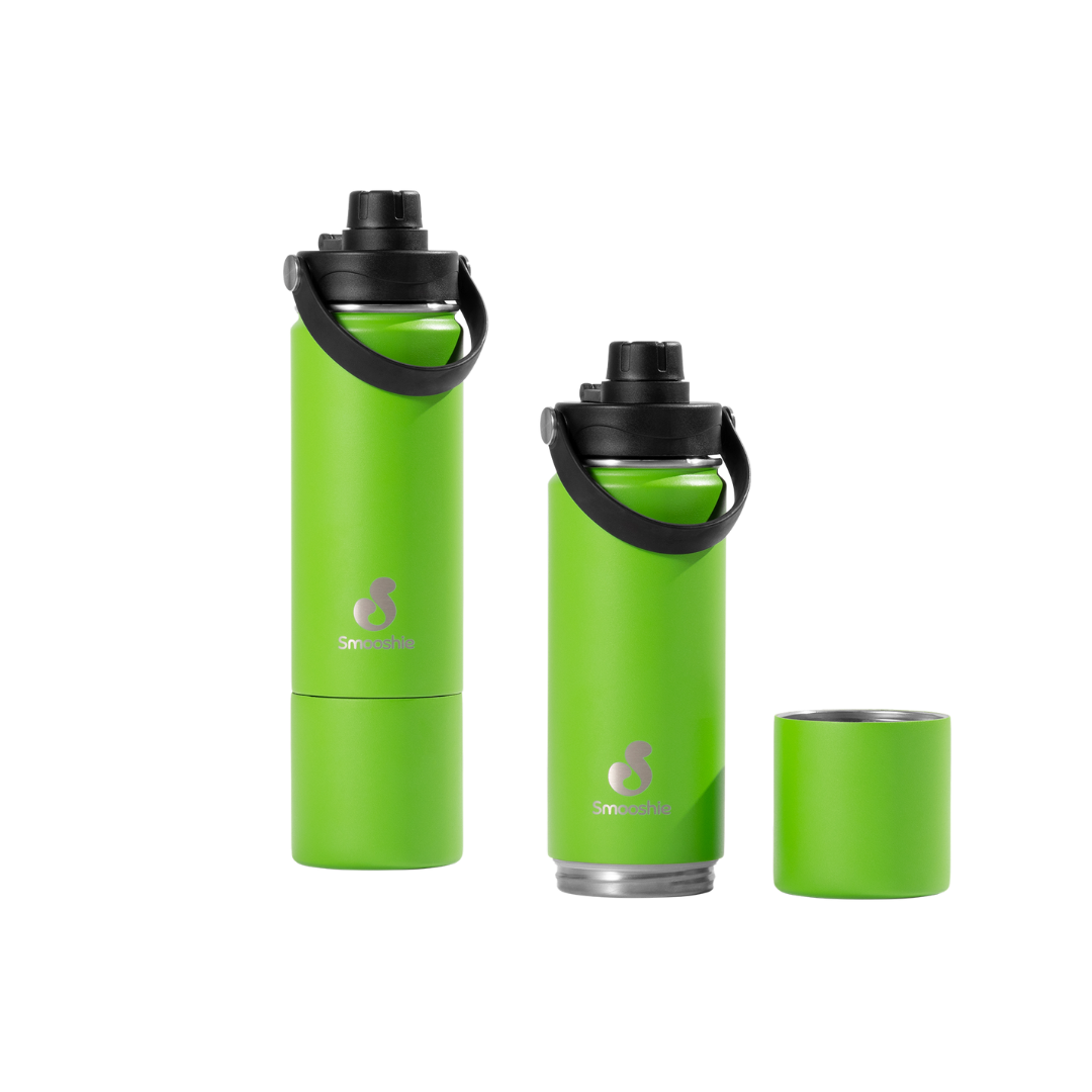 Smooshie 500ml Insulated Drink Bottle & Snack Cup - Assorted Colours