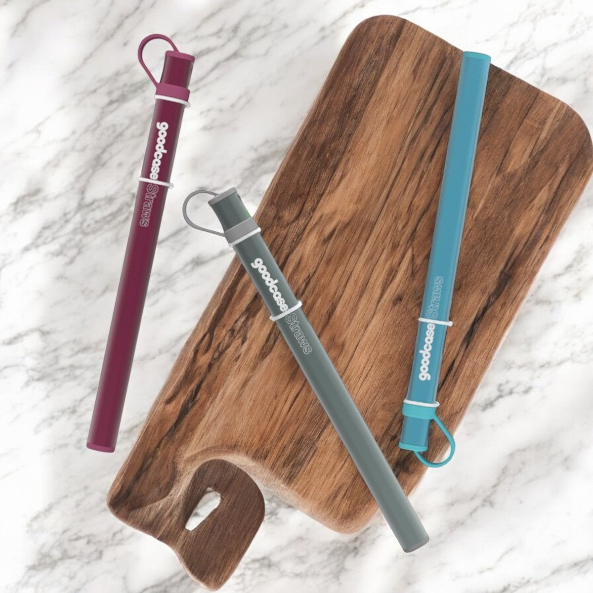 Fusionbrands Goodcase Reusable Stainless Steel Straws - Assorted Colours