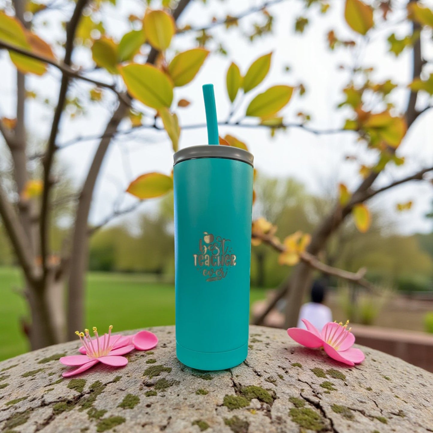 "Best Teacher" Engraved Super Sipper Tumbler - Assorted Colours