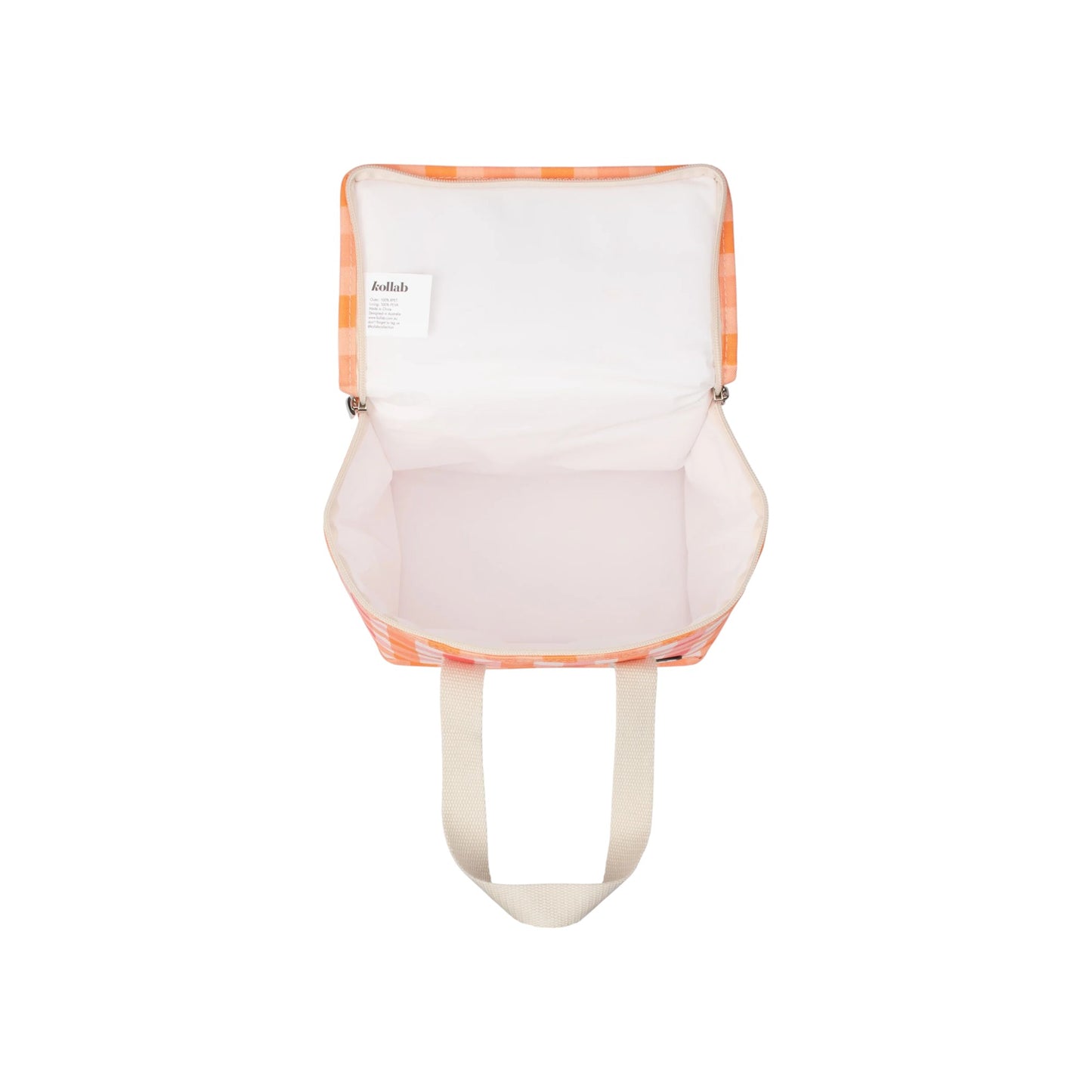 Kollab Insulated Lunch Box Bag - Watermelon Peach Check