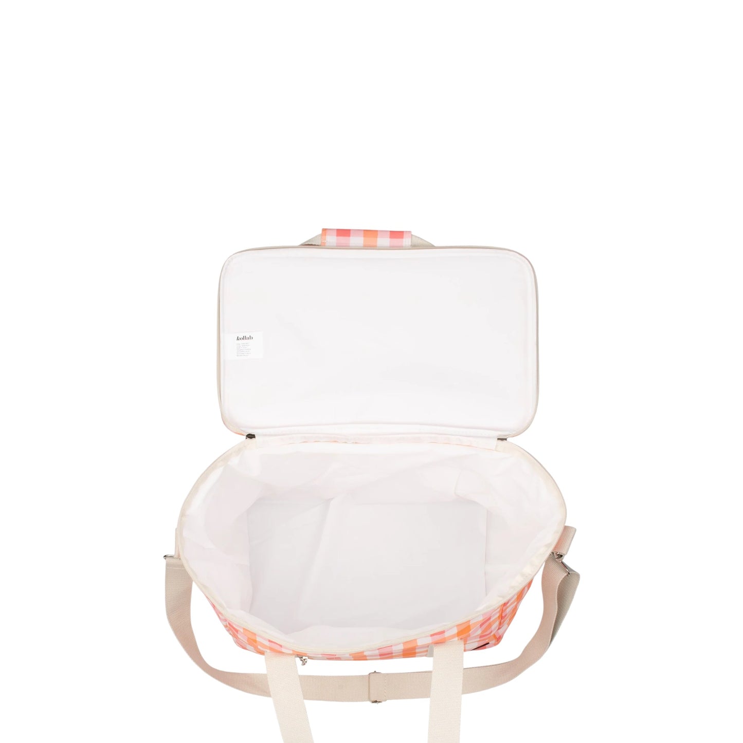 Kollab Insulated Picnic Bag - Watermelon Peach Check