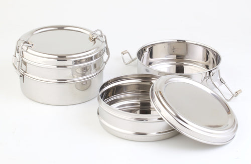 Green Essentials Double Bento Mini Stainless Steel Containers
