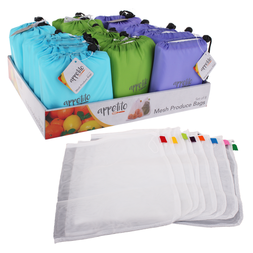 Appetito Mesh Produce Bags - Choice of 3 colours