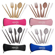 Load image into Gallery viewer, Appetito 6 piece SS Traveller&#39;s Cutlery Set (4 colours available)