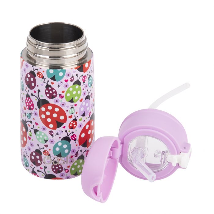 Oasis Kid's 400ml Insulated Drink Bottle w/ Sipper - Lovely Ladybugs