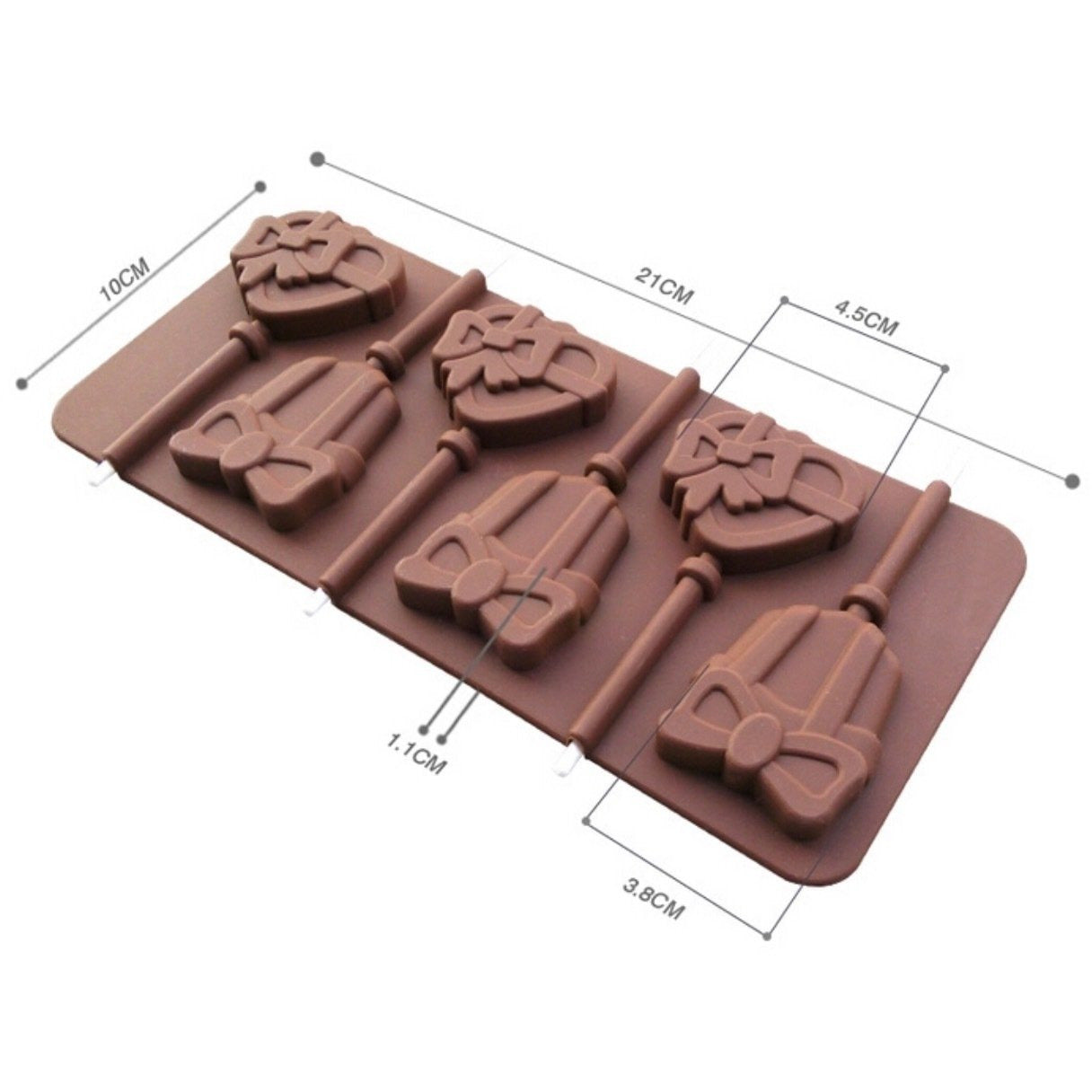 Lollipop Silicone Mould Tray - Gift Shaped