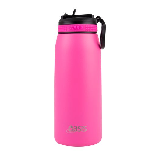 Oasis 780ml Stainless Steel Insulated Challenger Sports Drink Bottle with Straw - Assorted Colours