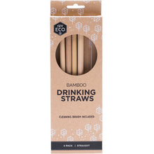 Load image into Gallery viewer, Ever Eco Bamboo Reusable Straws - 4 Pack with Brush