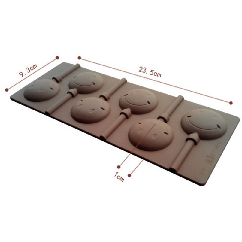 Lollipop Silicone Mould Tray - Smiley