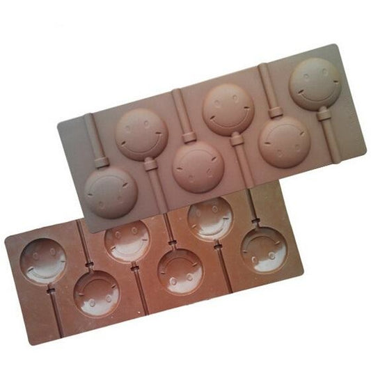 Lollipop Silicone Mould Tray - Smiley