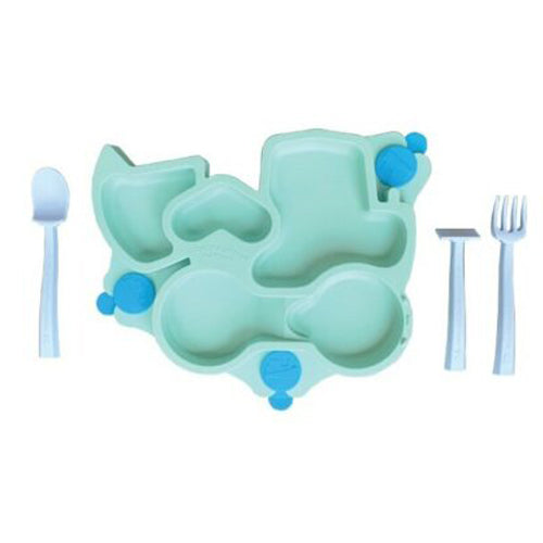 Constructive Eating Training Set with Suction Base  - Teal