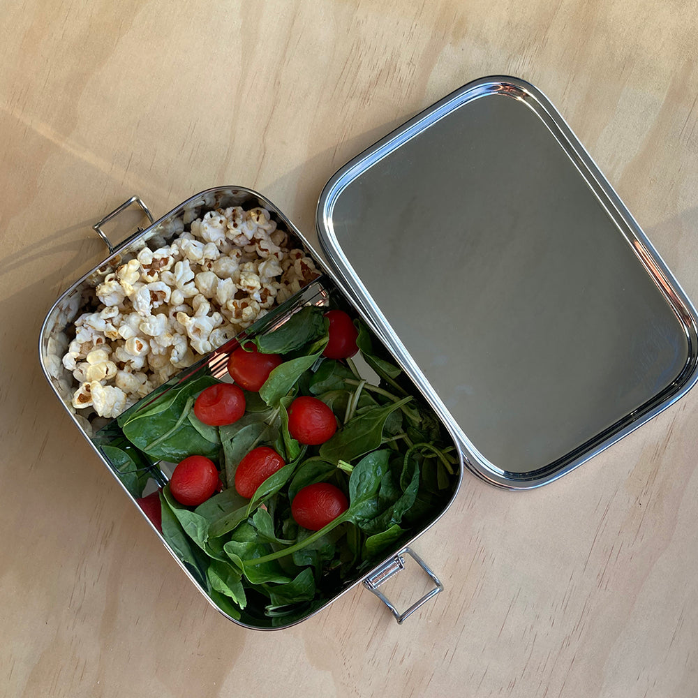 Green Essentials Rectangular Leak Proof Container with divider