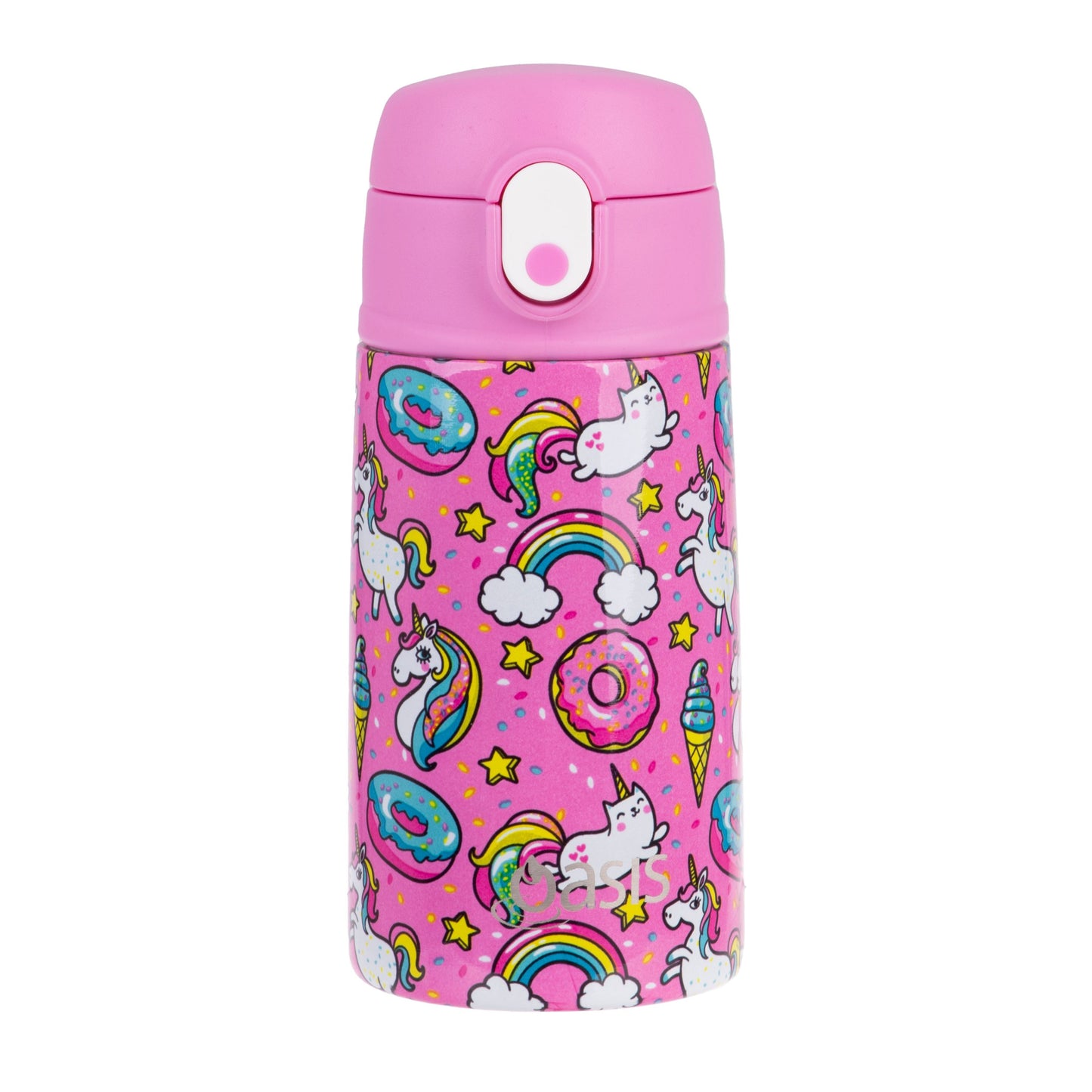 Oasis Insulated 400ml Kid's Drink Bottle w/ Sipper - Unicorns