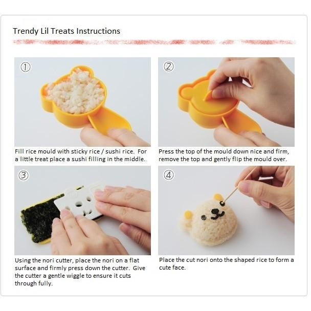 Nico Rice Mould Set - Assorted Animal Faces