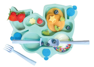 Constructive Eating - Teal Construction Baby Set
