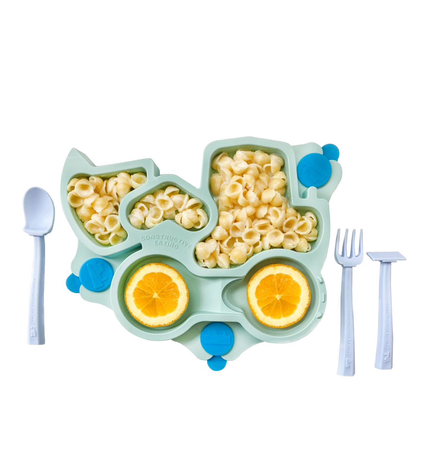 Constructive Eating Training Set with Suction Base - Teal