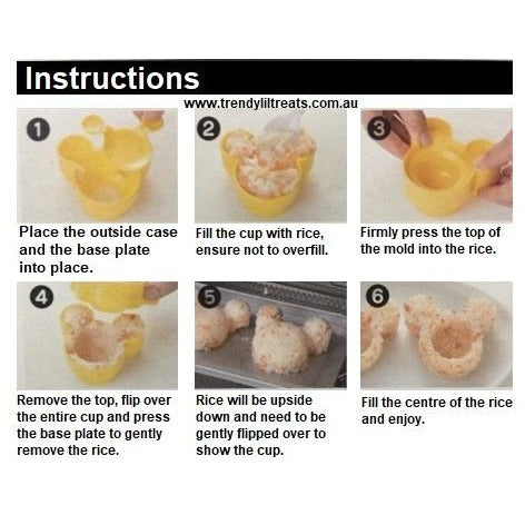 Skater Rice Cup Maker - Mickey Mouse