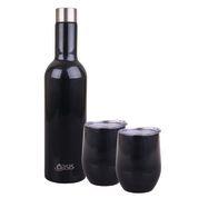 Oasis 3 Piece Insulated Wine Traveler Gift Set - Midnight