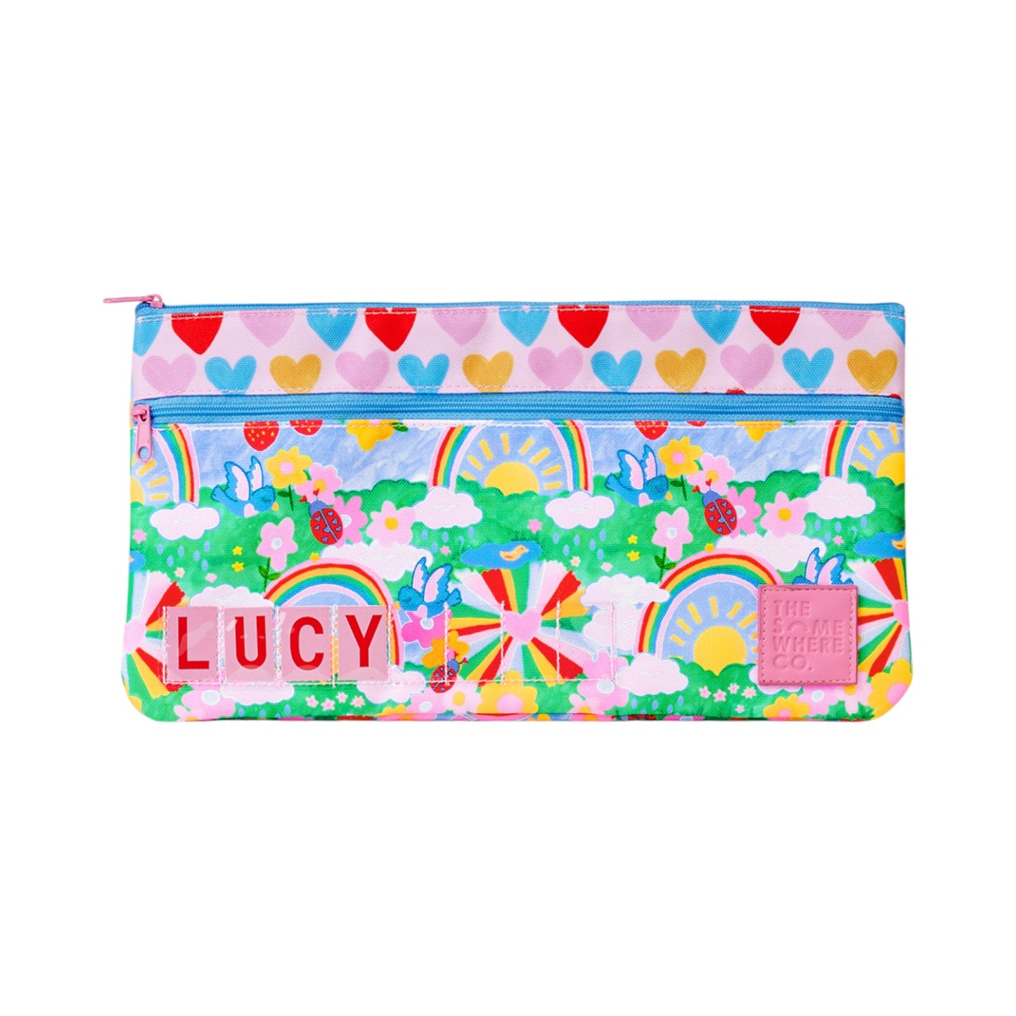 The Somewhere Co Mini ID Pencil Case - Rainbow Garden