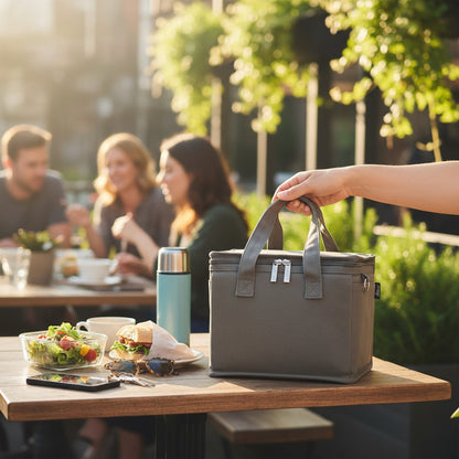 Avanti Insulated Canvas Lunch Bag - Charcoal