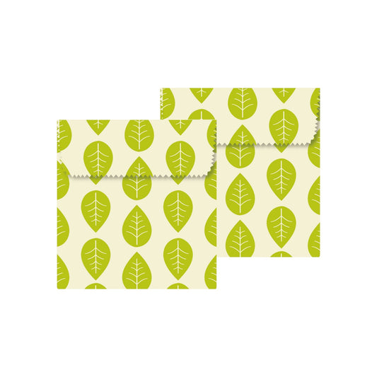Karlstert Beeswax Sandwich Pouche (2 Pack) - Leaves *PREORDER*