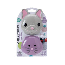 Load image into Gallery viewer, Melii Snack Container 2-Pack - Bulldog &amp; Cat