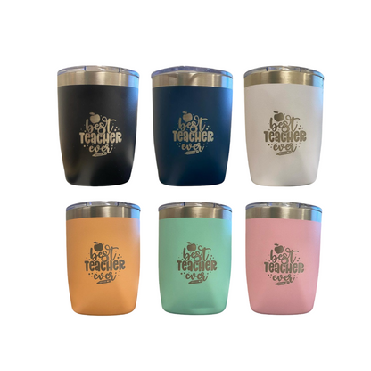 "Best Teacher" Engraved Old Fashion Tumbler - Assorted Colours