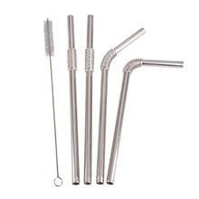 Load image into Gallery viewer, Turtleneck Stainless Steel Flexible Straws - Set of 4