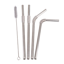 Load image into Gallery viewer, Turtleneck Stainless Steel Flexible Straws - Set of 4