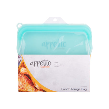 Appetito Silicone Large 900ml Food Storage Bag - Aqua
