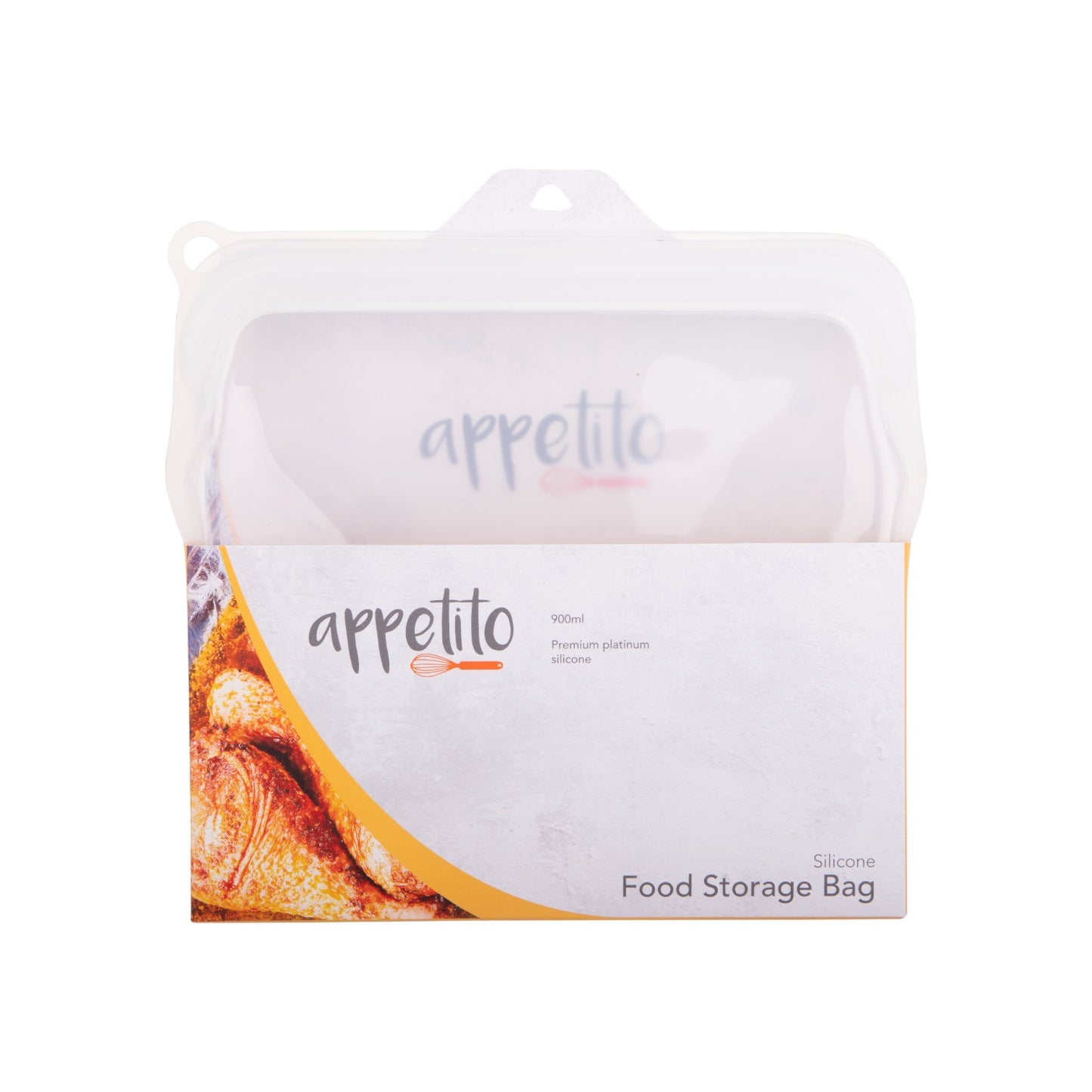 Appetito Silicone Large 900ml Food Storage Bag - White