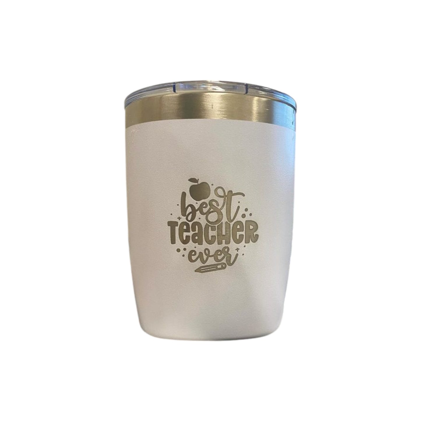 "Best Teacher" Engraved Old Fashion Tumbler - Assorted Colours