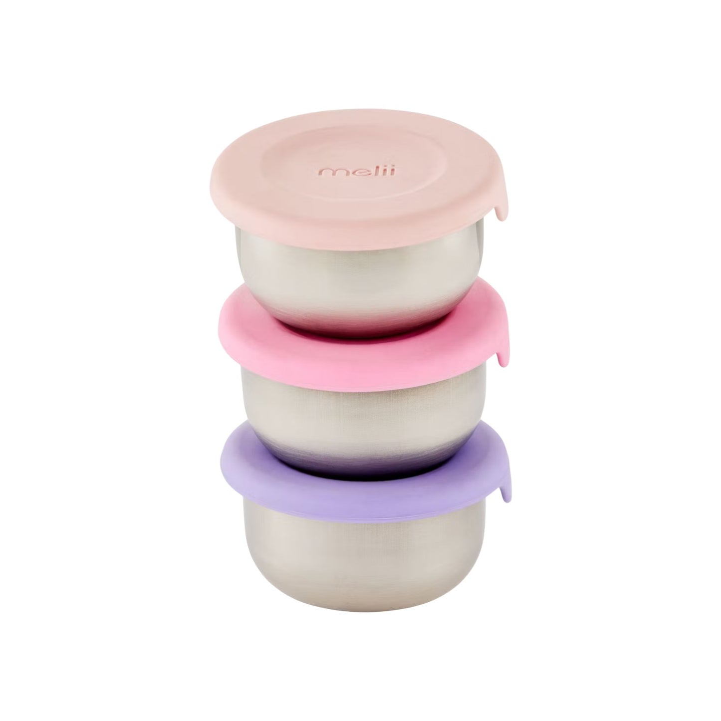 Melii Stainless Steel Mini Containers (3 Pack) - Assorted Colours