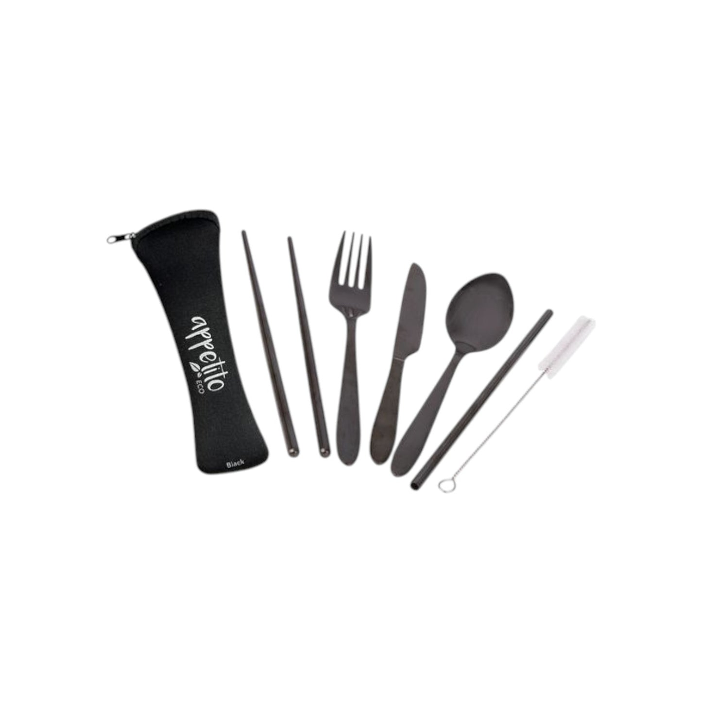 Appetito 6 Piece SS Traveller's Cutlery Set - Assorted Colours