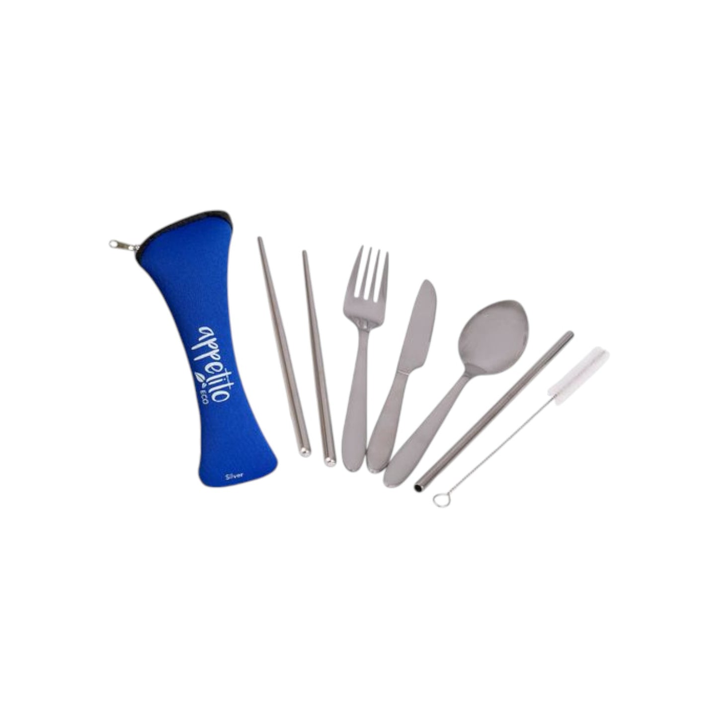 Appetito 6 Piece SS Traveller's Cutlery Set - Assorted Colours