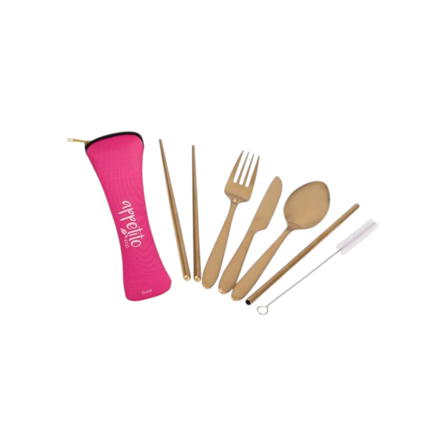 Appetito 6 Piece SS Traveller's Cutlery Set - Assorted Colours