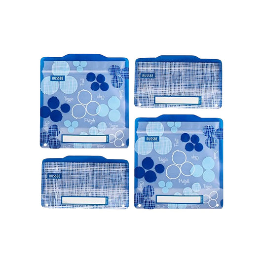 Russbe Sandwich & Snack Bags 4 Pack - Blueberry Linen