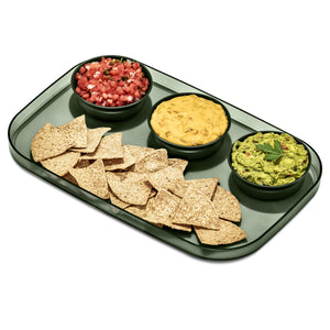 Madesmart Dipware Large Serving Tray with 3 Bowls - Assorted Colours