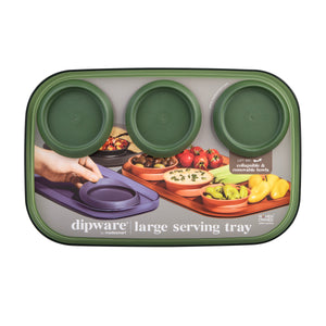 Madesmart Dipware Large Serving Tray with 3 Bowls - Assorted Colours