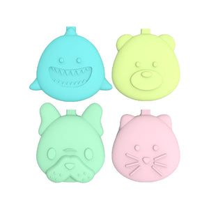 Melii Animal Silicone Push Pops w/ Tray - 4 Pack