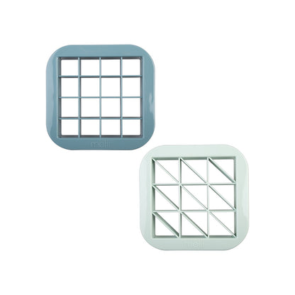 Melii Luxe Bite Size Sandwich Cutters Set - Blue & Mint