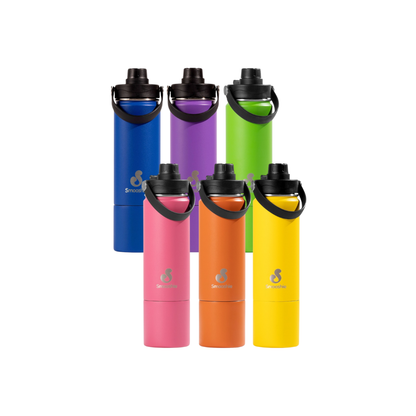 Smooshie 500ml Insulated Drink Bottle & Snack Cup - Assorted Colours