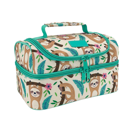 Sachi Insulated Double Decker Lunch Bag - Sleepy Sloths PREORDER