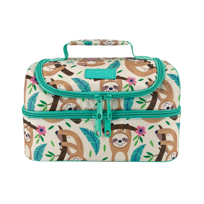Sachi Insulated Double Decker Lunch Bag - Sleepy Sloths